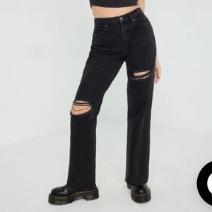 garage denim black vintage straight jeans - size 0 (24)